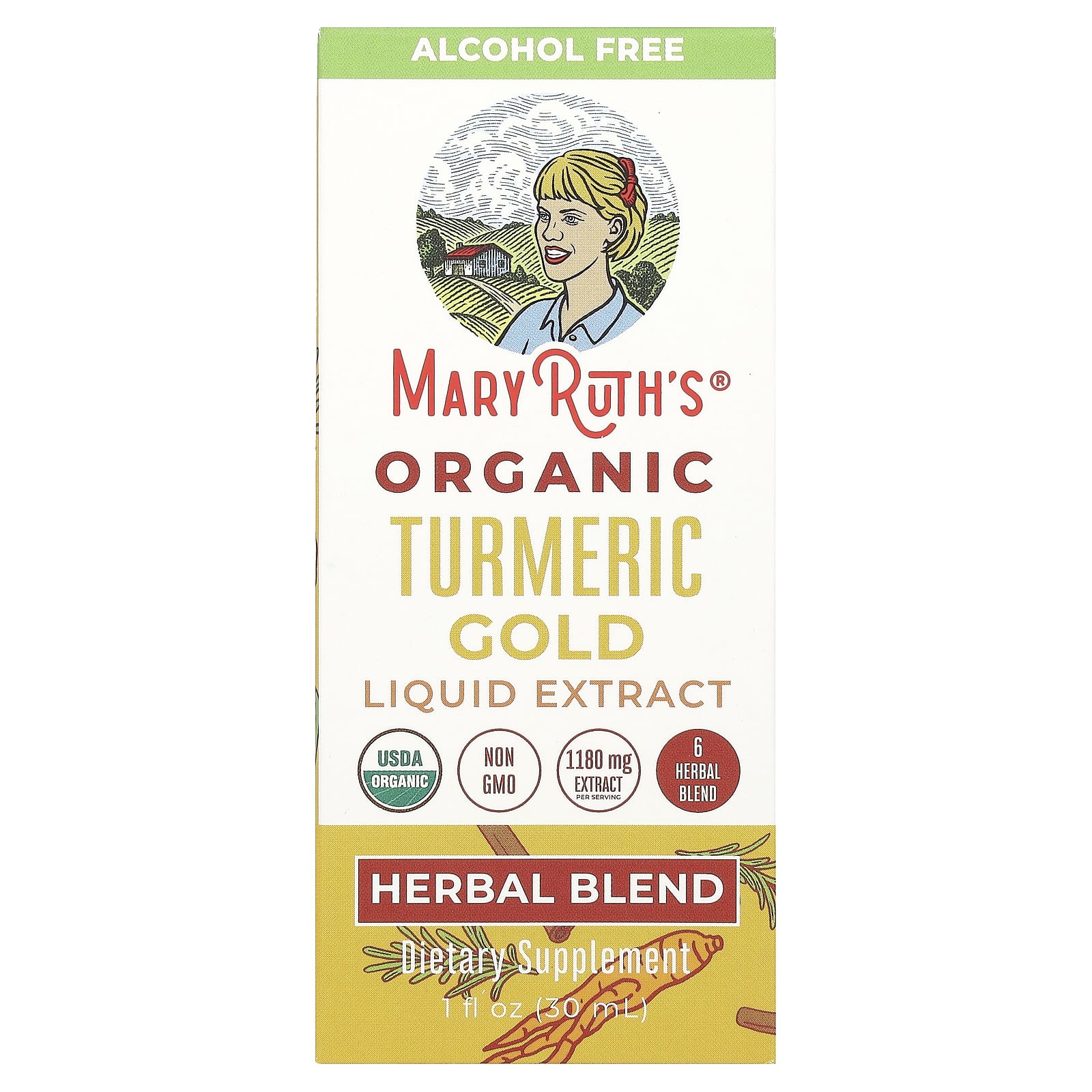 Maryruths Organic Turmeric Gold Liquid Extract Alcohol Free 1180