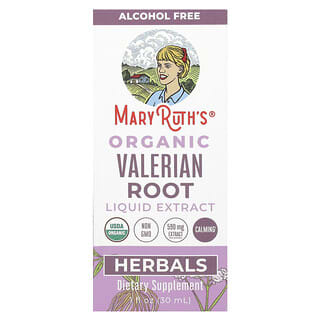 MaryRuth's, жидкий экстракт корня органической валерианы, без спирта, 590 мг, 30 мл (1 жидк. унция)