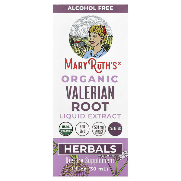 MaryRuth's, Organiczny płynny ekstrakt z korzenia waleriany, bez alkoholu, 30 ml