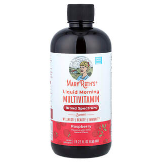 MaryRuth's, Sıvı Sabah Multivitamin, Ahududu, 15.22 fl oz (450 ml)