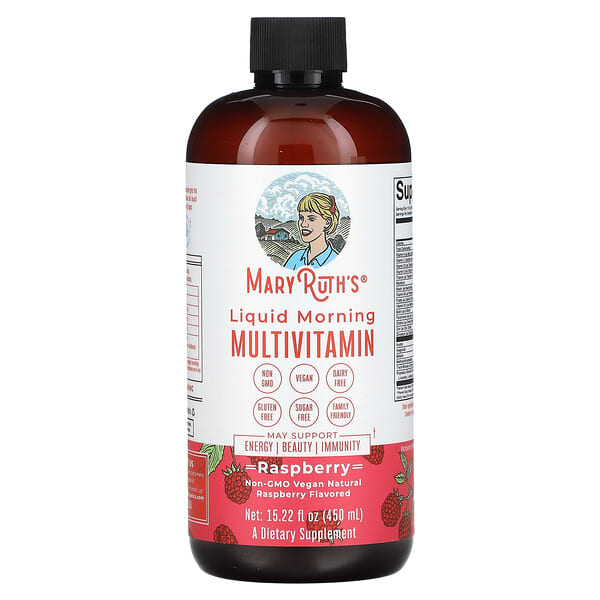 MaryRuth Organics, Liquid Morning Multivitamin, Raspberry, 15.22 Fl Oz ...