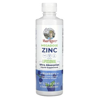 MaryRuth's, Megadose Zinc Liposomal, Blueberry, 15.22 fl oz (450 ml)