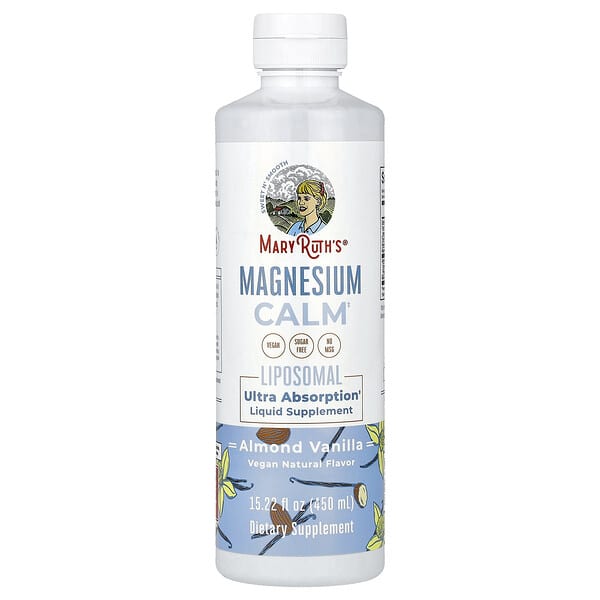 MaryRuth's, 마그네슘캄 리포소말, 아몬드 바닐라 맛, 450ml(15.22fl oz)