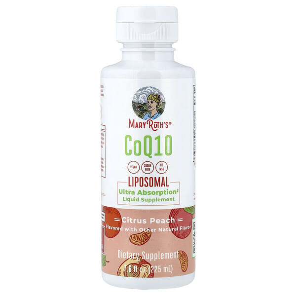 MaryRuth's, CoQ10 Liposomal, Citrus Peach, 7.6 fl oz (225 ml) — product photo 1
