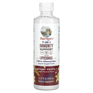 MaryRuth's, Liposomal 7-en-1 pour le système immunitaire, Ultra absorption, Gingembre et vanille, 450 ml