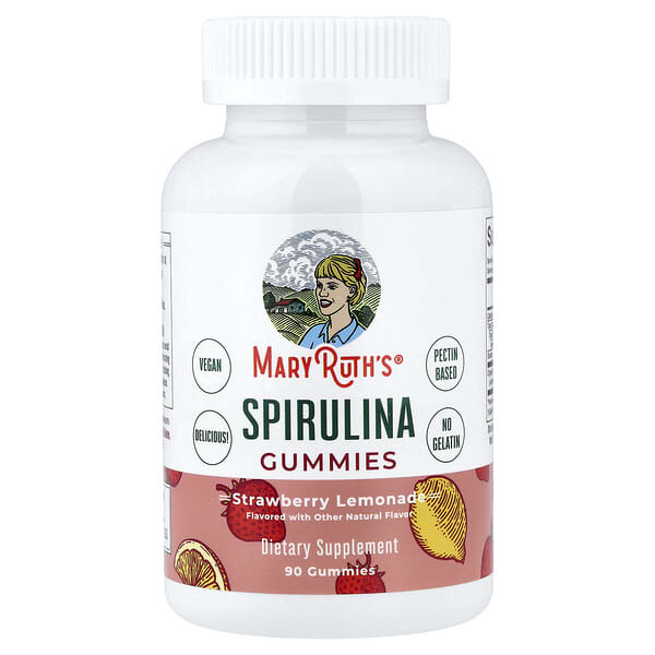 MaryRuth's, Spirulina 구미젤리, 딸기 레모네이드, 구미젤리 90개