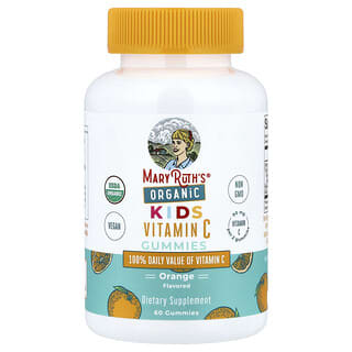MaryRuth's, 유기농 어린이용 비타민C 구미젤리, 오렌지 맛, 구미젤리 60개(구미젤리 1개당 45mg)