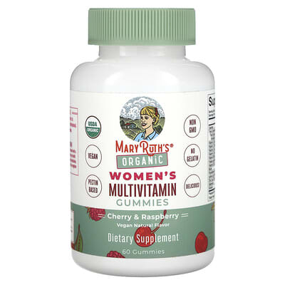 MaryRuth's, Organic Women's Multivitamin, Cherry & Raspberry Flavors, 60 Gummies