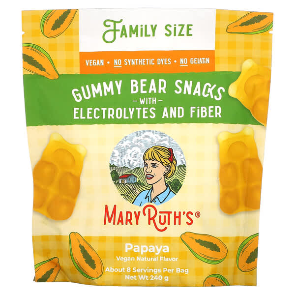 MaryRuth Organics, Gummy Bear Snacks with Electrolytes and Fiber