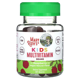 MaryRuth's, мультивитамины в бобах, для детей, со вкусом малины, 60 бобов