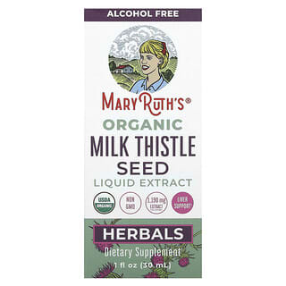 MaryRuth's, Organic Milk Thistle Seed Liquid Extract, Alcohol Free, 1,190 mg, 1 fl oz (30 ml)