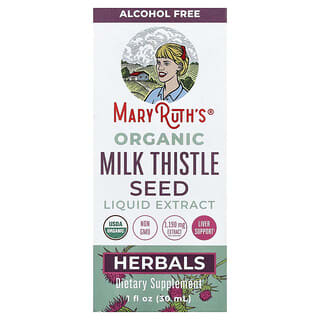 MaryRuth's, Flytande extrakt av ekologiskt mjölktistelfrö, alkoholfritt, 1 190 mg, 30 ml