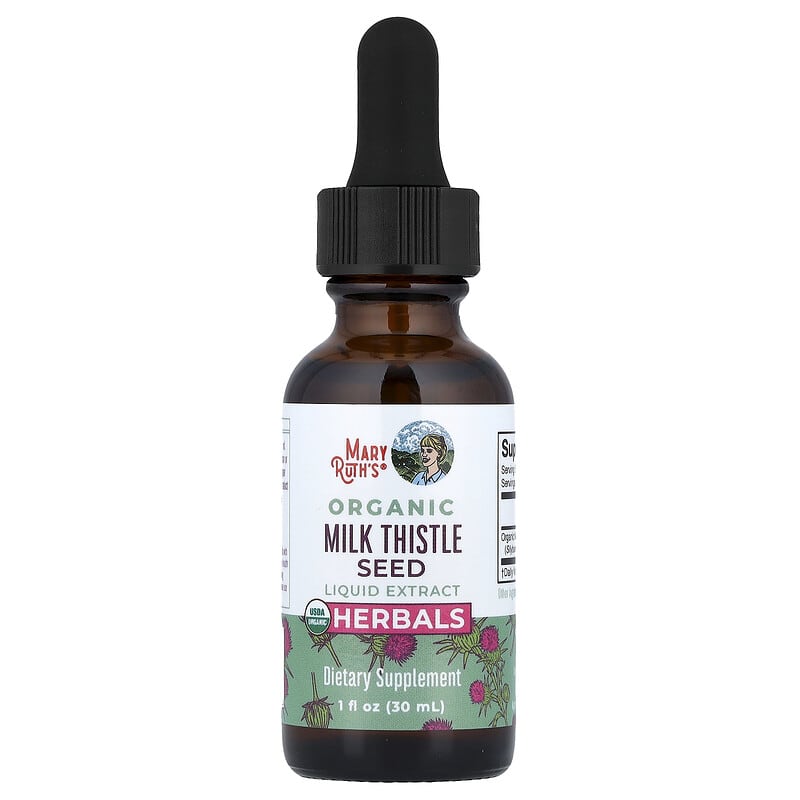 nac for glutathione production Organic Milk Thistle Seed Liquid Extract, Alcohol Free, 1 fl oz (30 ml)