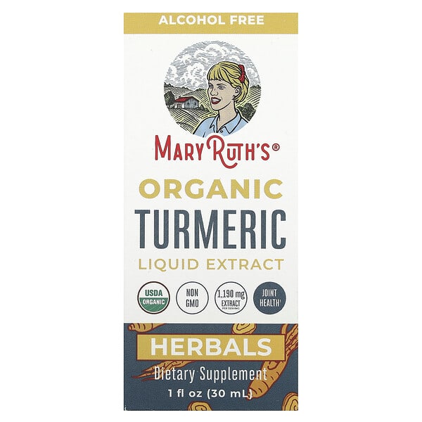 MaryRuth's Organic Turmeric Liquid Extract, Alcohol Free, 1,190 mg, 1 fl oz (30 ml)