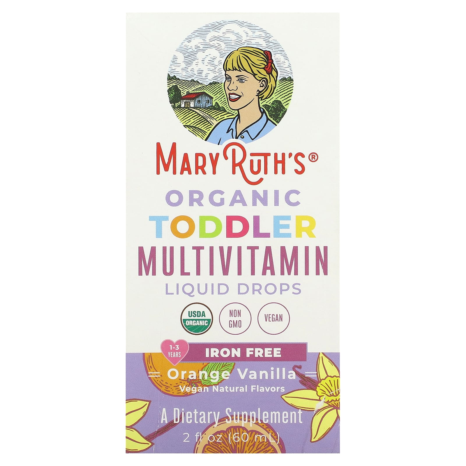 MaryRuth Organics, Organic Toddler, Multivitamin Liquid Drops, 13