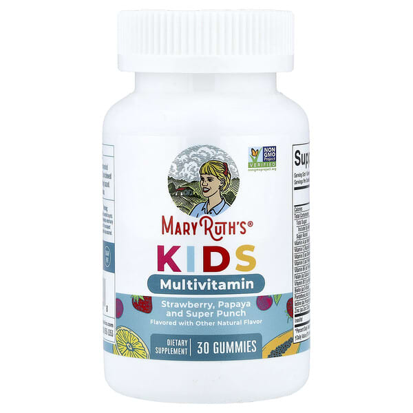 MaryRuth's, Kids Multivitamin Gummies, Strawberry, Papaya and Super Punch, 30 Gummies — product photo 1