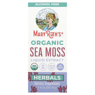 MaryRuth's, Estratto liquido di muschio marino biologico, senza alcol, 30 ml