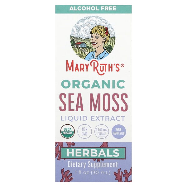 Organic Sea Moss Liquid Extract, Alcohol Free, 1,140 mg, 1 fl oz (30 ml)