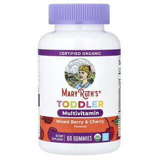MaryRuth's, 有機幼兒多維生素軟糖，混合漿果和櫻桃味，100 微克 DFE，60 粒軟糖