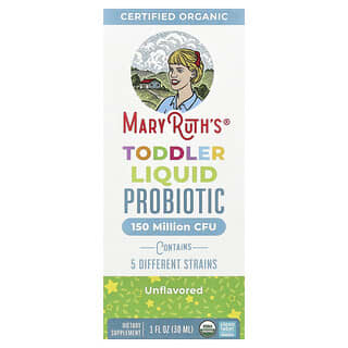 MaryRuth's, 토들러 프로바이오틱 액상 드롭, Cocomelon™, 만 1~3세용, 무맛, 30ml(1fl oz)
