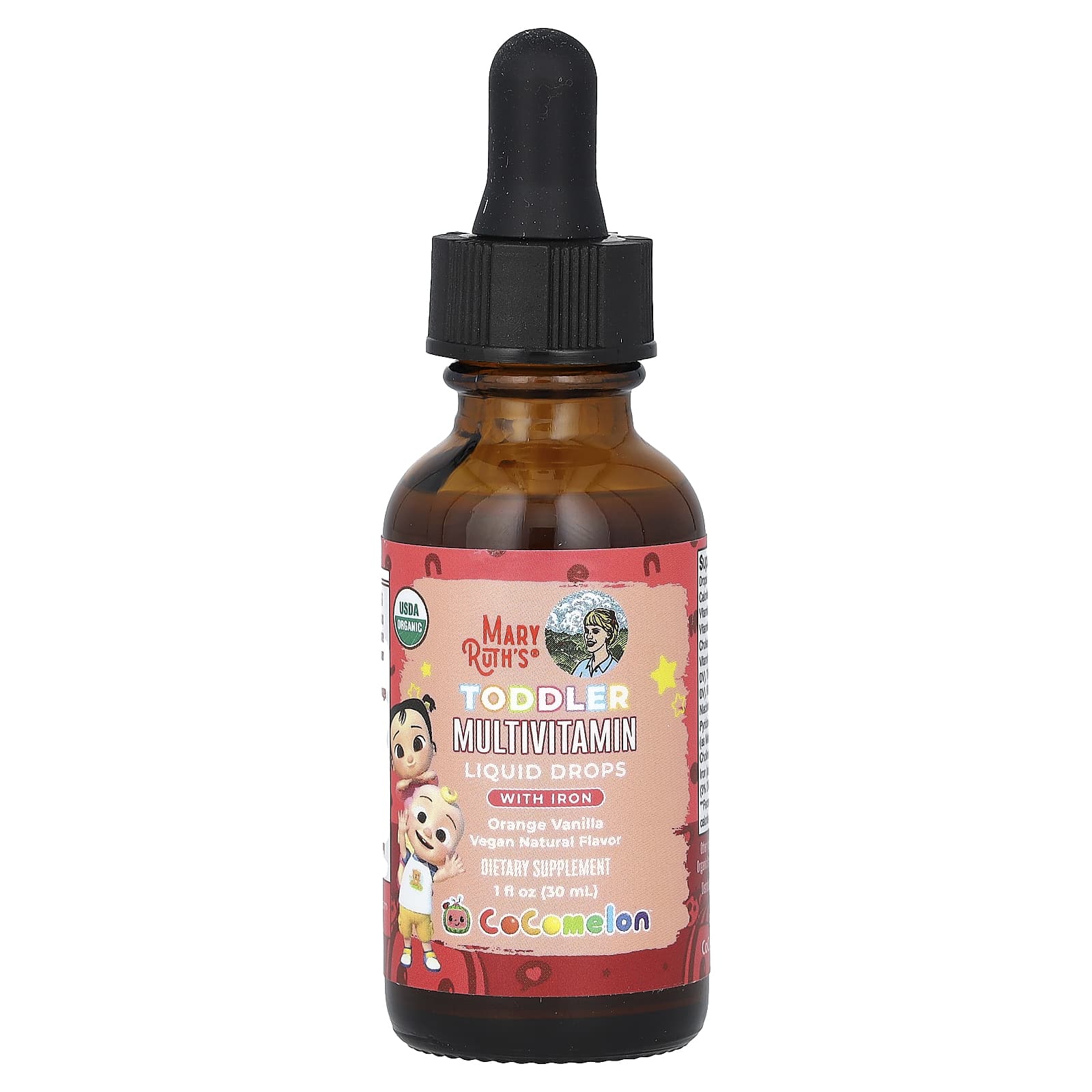 MaryRuth's, Toddler Multivitamin, Liquid Drops With Iron, 1 3 Years, Orange Vanilla