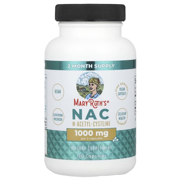MaryRuth's NAC, 120 Capsules (500 mg per Capsule)