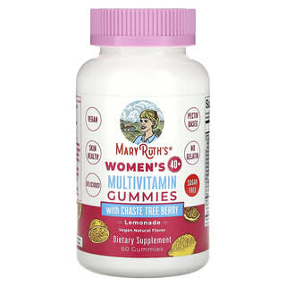 MaryRuth's, жевательные мультивитамины для женщин старше 40 лет с ягодами витекса, со вкусом лимонада, 60 жевательных таблеток