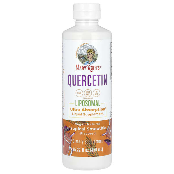 MaryRuth's, Quercetin, Liposomal Ultra Absorption, Tropical Smoothie, 15.22 fl oz (450 ml)