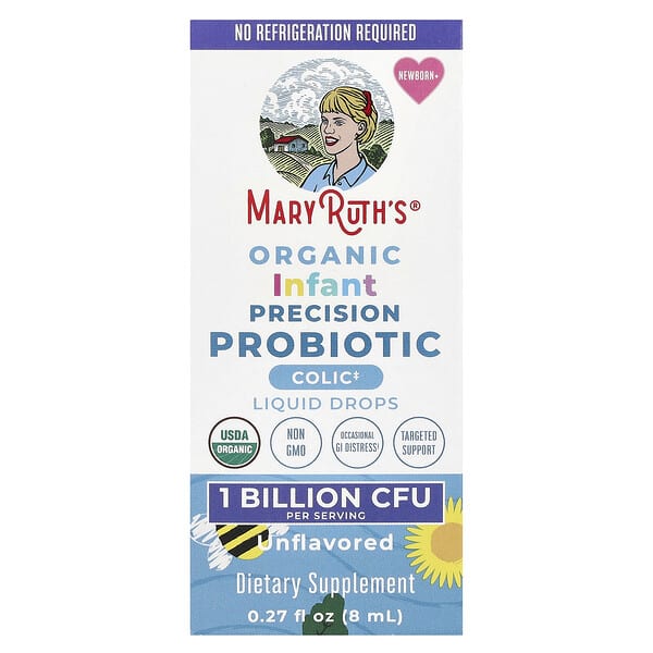 MaryRuth's, 유기농 영아용 정밀 프로바이오틱, 액상 드롭형, 신생아용 이상, 무맛, 10억CFU, 8ml(0.27fl oz)