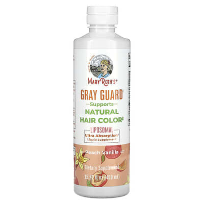 MaryRuth's, Grey Guard, Liposomal, Peach Vanilla, 15.22 fl oz (450 ml)