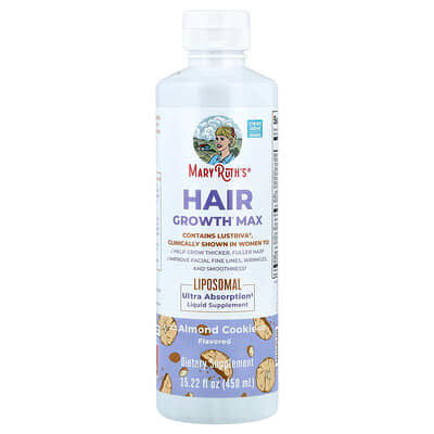 MaryRuth's, Hair Growth Max Liposomal, Almond Biscuit, 15.22 fl oz (450 ml)