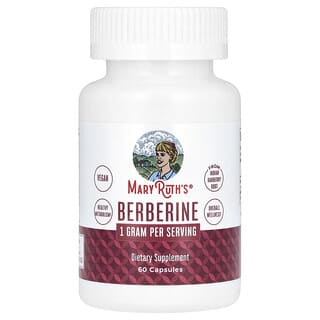 MaryRuth's, Berberina, 1 g, 60 cápsulas (500 mg por cápsula)
