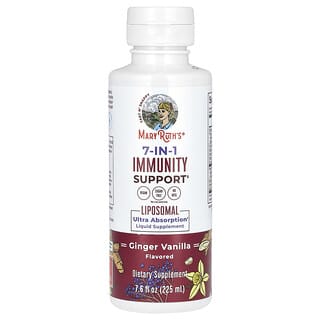 MaryRuth's, Supporto per il sistema immunitario 7 in 1 Liposomiali, zenzero e vaniglia, 225 ml