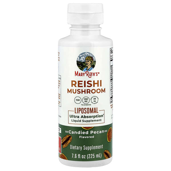 MaryRuth's Reishi Mushroom Liposomal, Candied Pecan, 7.6 fl oz (225 ml)