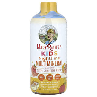 MaryRuth's, Kids Nighttime Multimineral, Peaches & Cream, 15.22 fl oz (450 ml)