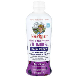 MaryRuth's, Multimineral Noturno Líquido + Skin Renew, Berry Dream, 887 ml (30 fl oz)