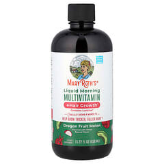 MaryRuth's, Suplemento multivitamínico matutino líquido que favorece el crecimiento del cabello, Pitahaya y melón, 450 ml (15,22 oz. líq.)