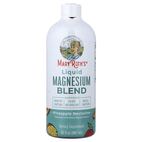 Liquid Magnesium Blend, Pineapple Nectarine, 30 fl oz (887 ml)