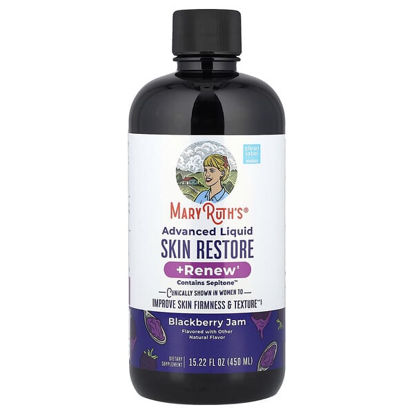 MaryRuth's, Advanced Liquid Skin Restore + Renew, Blackberry Jam, 15.22 fl oz (450 ml) — product photo 1