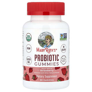 MaryRuth's, Probiotic Gummies, Strawberry, 60 Gummies (2.5 Billion CFU per Gummy)