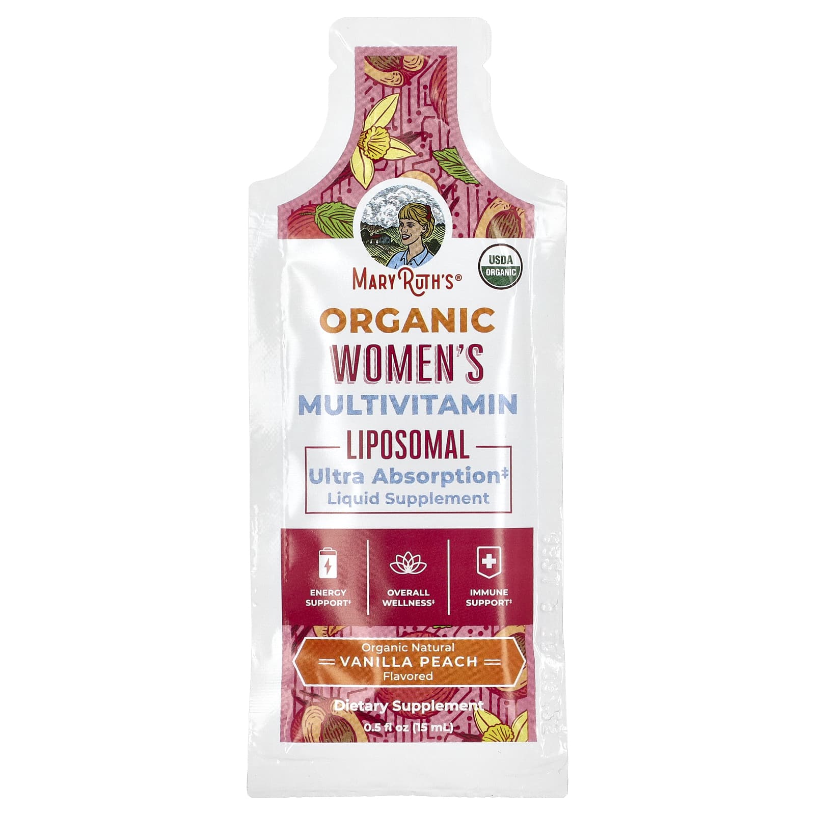 MaryRuth's, Organic Women's Multivitamin Liposomal, Vanilla Peach, 14 ...