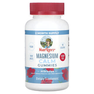 MaryRuth's, жевательные таблетки с магнием, со вкусом гибискуса, 60 жевательных таблеток