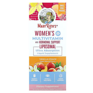 MaryRuth's, мультивитамины с гормональной поддержкой для женщин старше 40 лет, ваниль и персик, 14 пакетиков по 15 мл (0,5 жидк. унции)