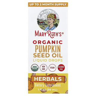 MaryRuth's, Gotas líquidas de aceite de semilla de calabaza orgánica, Sin alcohol, 459 mg, 30 ml (1 oz. líq.)
