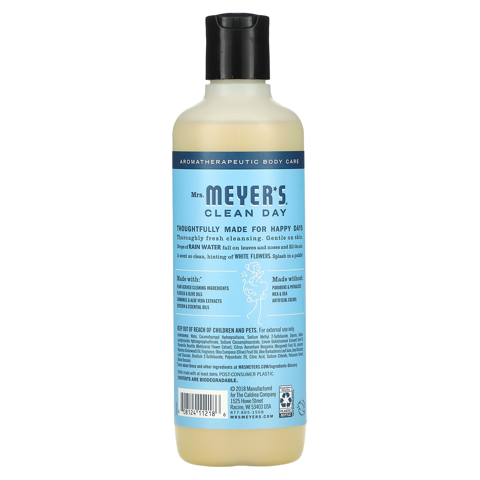 Mrs. Meyers Clean Day, Body Wash, Rain Water, 16 fl oz (473 ml)