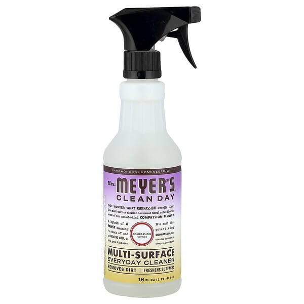 Mrs. Meyers Clean Day, 다중 표면 에브리데이 클리너, 컴패션 꽃, 473ml(16fl oz)