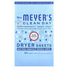 Mrs. Meyers Clean Day, Dryer Sheets, Rain Water, 80 Sheets