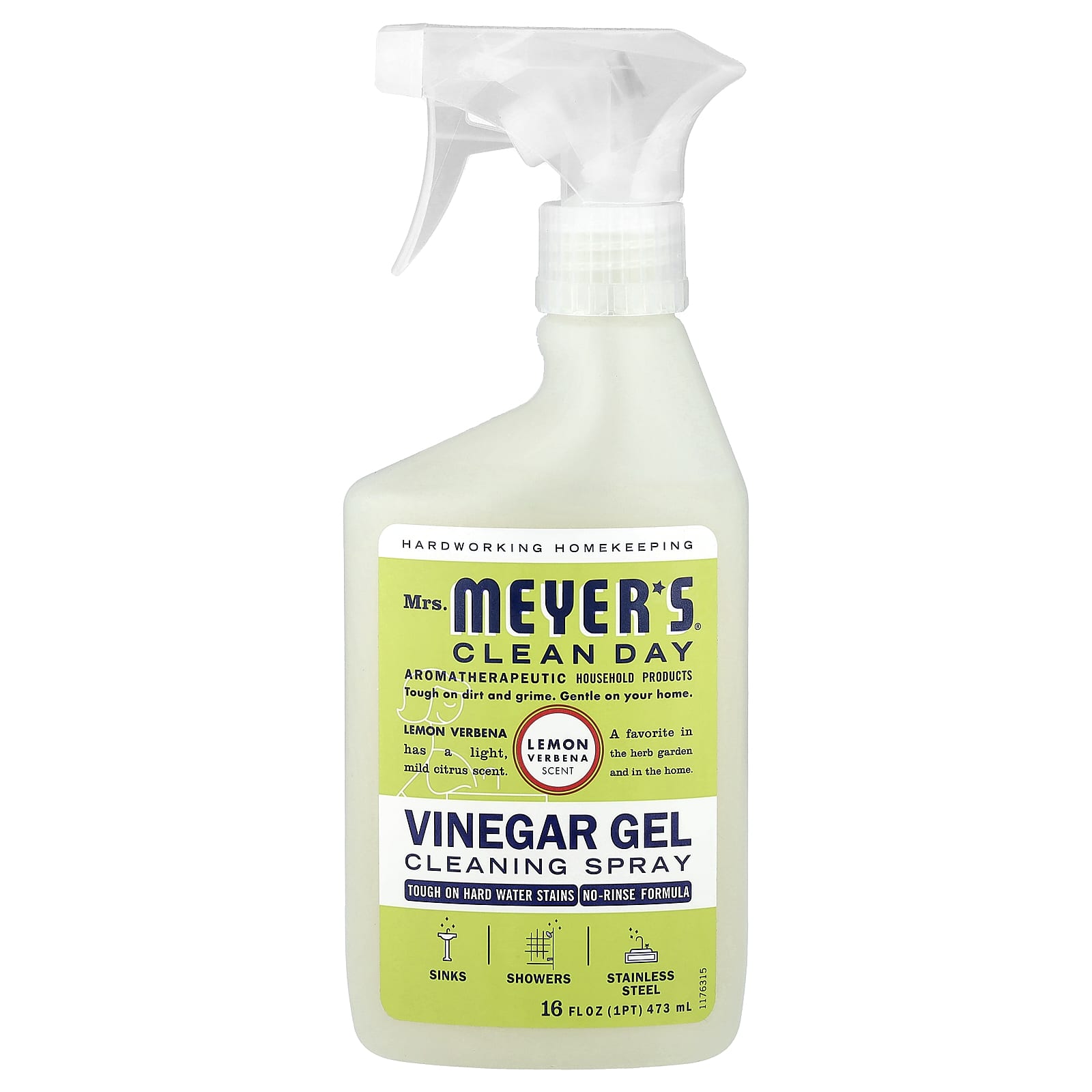Vinegar Gel Cleaning Spray, Lemon Verbena, 16 fl oz (473 ml)