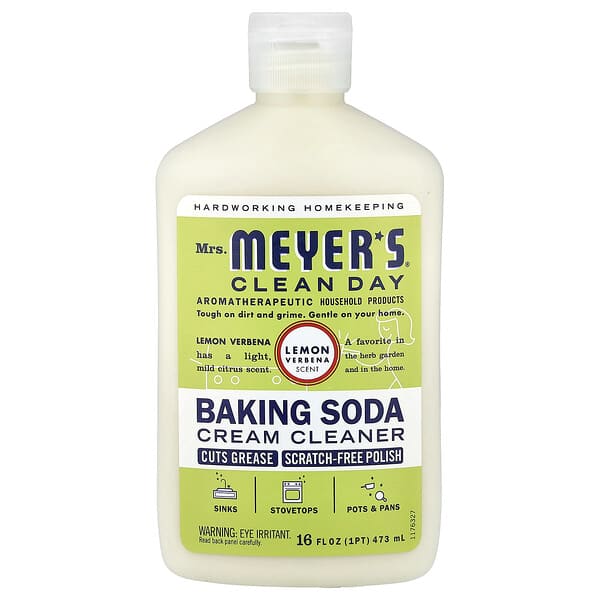 Mrs. Meyers Clean Day, 베이킹소다 크림 클렌저, 레몬 버베나, 473ml(16fl oz)