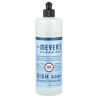 Mrs. Meyers Clean Day, Jabón para lavar platos, Agua de lluvia, 473 ml (16 oz. líq.)